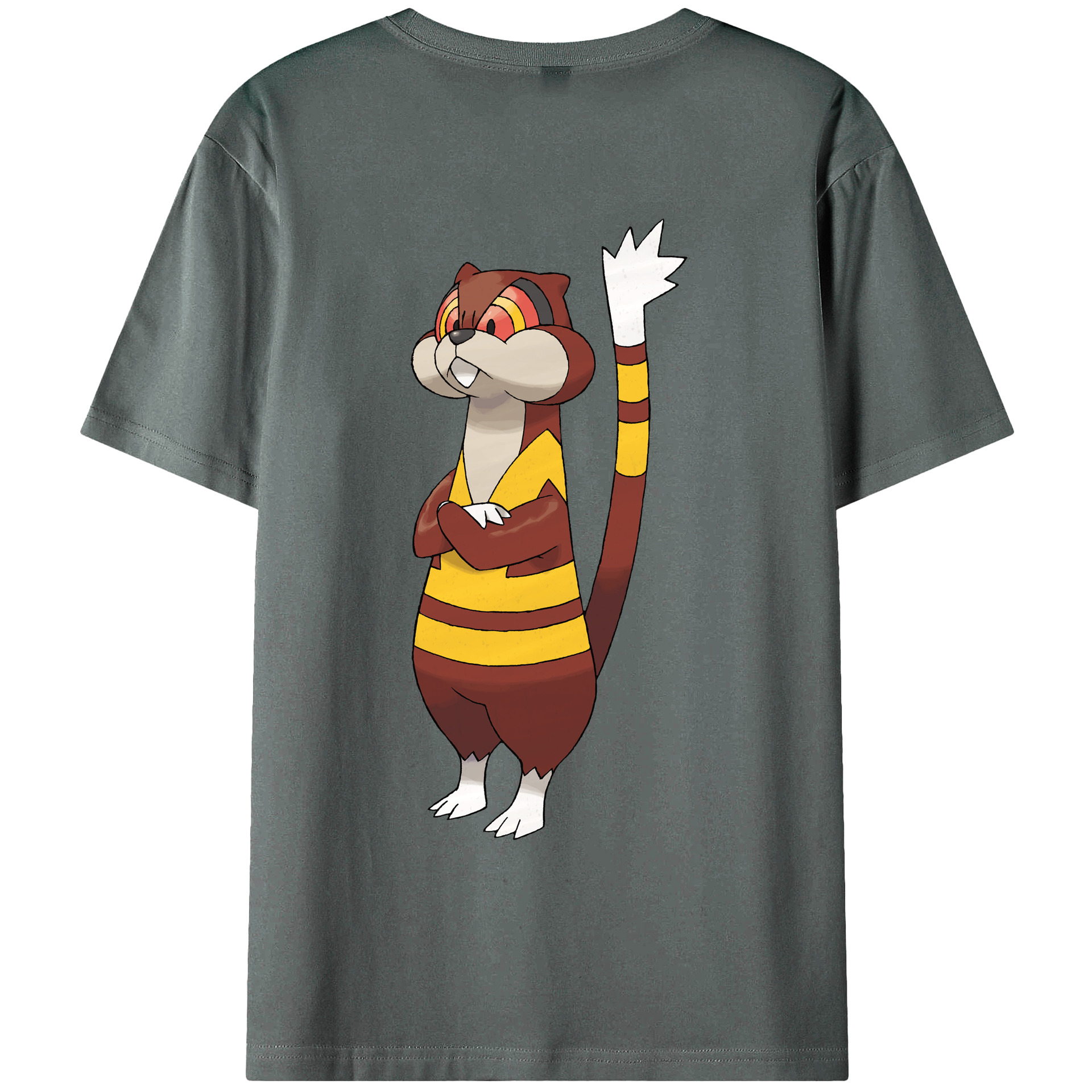 （画像用） ポケットモンスター Pokémon 綿100％ メンズ半袖Tシャツ（バックプリント） 通気性